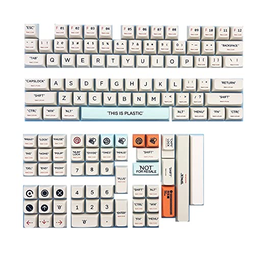 Tassety PBT-Tastenkappe, 127 Tasten, Kunststoff, XDA-Profil, personalisierbar für Cherry MX Switch, mechanische Tastatur 2/GK61 von Tassety
