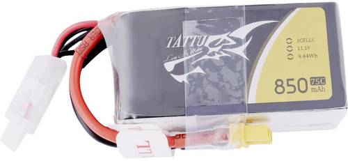 Tattu Modellbau-Akkupack (LiPo) 11.1V 850 mAh Zellen-Zahl: 3 75 C Softcase XT30 von Tattu