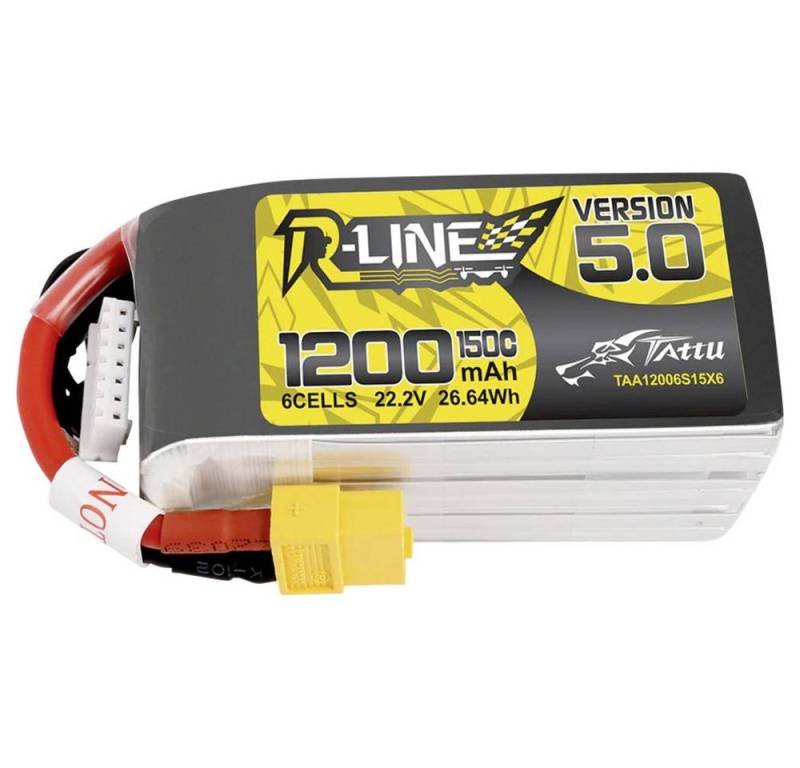 Tattu R-Line Version 5 1200mAh 22.2V 150C 6S1P Lipo Akku von Tattu