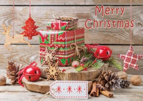 5 Premium Grußkarte Weihnachtskarte 3D Hologramm Karte Wackelkarten Hologrammkarten Weihnachten Merry Christmas Geschenke inklusive farbigem Umschlag von Taunus Grußkarten Verlag