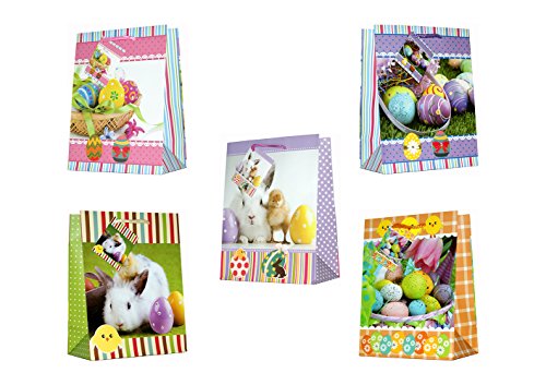 Taunus Grußkarten Verlag 10 Geschenktüten Medium-Handmade OSTERN - 5 Motive 13-8586 von Taunus Grußkarten Verlag