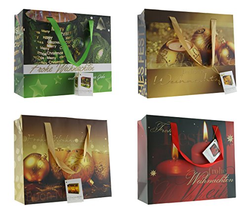 Taunus Grußkarten Verlag 10 Geschenktüten Taschenbox Weihnachten - 4 Motive 22-0316-3 Geschenktaschen Geschenktüten Tragetaschen von Taunus Grußkarten Verlag