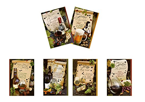Taunus Grußkarten Verlag 50 Grußkarten Geburtstag - 6 Motive 51-6320 von Taunus Grußkarten Verlag