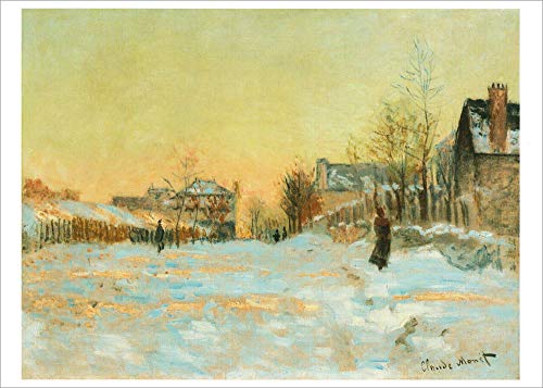 Taurus Kunstkarten Kunstkarte Claude Monet Schnee in Argenteuil von Taurus Kunstkarten