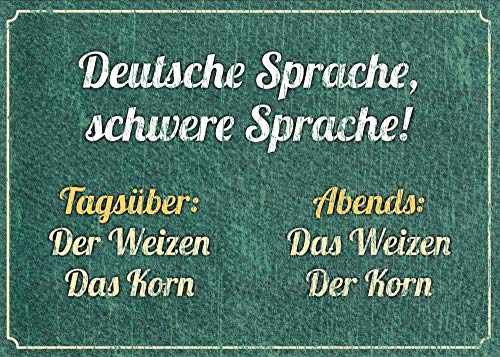 Taurus Kunstkarten Postkarte Sprüche & Humor Deutsche Sprache, schwere Sprache! von Taurus Kunstkarten