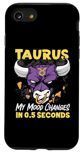Tierkreiszeichen Stier: Stier - My Mood Changes In 0,5 Sekunden Hülle für iPhone SE (2020) / 7 / 8 von Taurus Zodiac Sign Designs For Women