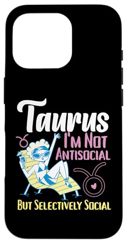 Tierkreiszeichen Stier: nicht antisocial, sondern selektiv sozial Hülle für iPhone 16 Pro Tierkreiszeichen Stier: nicht antisocial, sondern selektiv sozial Hülle für iPhone 16 Pro von Taurus Zodiac Sign Designs For Women