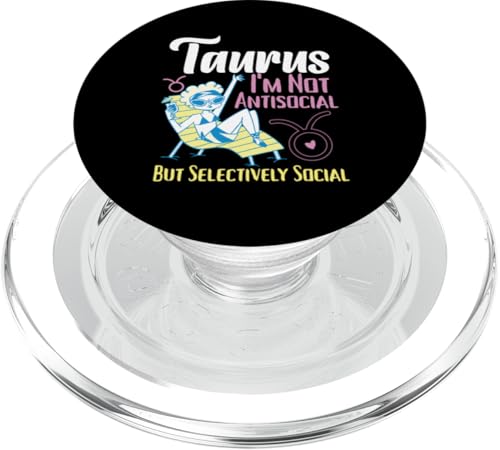 Tierkreiszeichen Stier: nicht antisocial, sondern selektiv sozial PopSockets PopGrip für MagSafe Tierkreiszeichen Stier: nicht antisocial, sondern selektiv sozial PopSockets PopGrip für MagSafe von Taurus Zodiac Sign Designs For Women