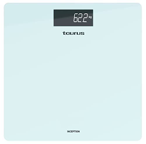 Taurus Inception Digitale Personenwaage, schmal, 28 x 28 cm, gehärtetes Glas, sehr robust, kg/lb, leicht ablesbares Display, max. 180 kg/min 3 kg, rutschfeste Füße, blau Taurus Inception Digitale Personenwaage, schmal, 28 x 28 cm, gehärtetes Glas, sehr robust, kg/lb, leicht ablesbares Display, max. 180 kg/min 3 kg, rutschfeste Füße, blau von Taurus