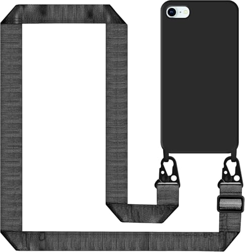 Tawarror Handykette für iPhone 16e Hülle mit Band, Silikon Handyhülle für iPhone 16e mit Kette Stoßfest Schutzhülle mit Weichem Mikrofaser-Innenfutter, Necklace Kordel zum Umhängen, Schwarz Tawarror Handykette für iPhone 16e Hülle mit Band, Silikon Handyhülle für iPhone 16e mit Kette Stoßfest Schutzhülle mit Weichem Mikrofaser-Innenfutter, Necklace Kordel zum Umhängen, Schwarz von Tawarror