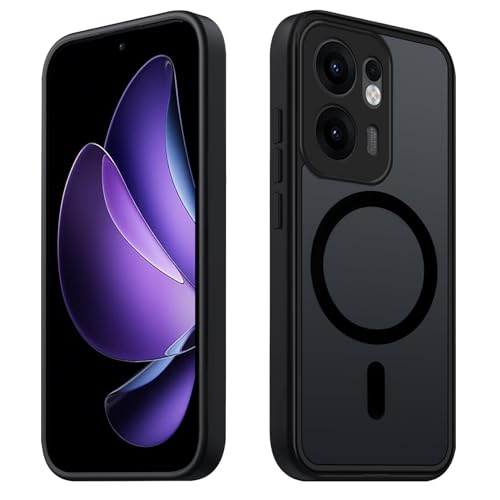 Tawarror Magnetische für Oppo Reno13 F/ Reno13 FS 5G Hülle, Matt Transluzente Handyhülle für Reno 13 F/Reno 13 FS PC Rückseite Kratzfest TPU Stoßfest Anti-Fingerabdruck Matte Schutzhülle, Schwarz Tawarror Magnetische für Oppo Reno13 F/ Reno13 FS 5G Hülle, Matt Transluzente Handyhülle für Reno 13 F/Reno 13 FS PC Rückseite Kratzfest TPU Stoßfest Anti-Fingerabdruck Matte Schutzhülle, Schwarz von Tawarror
