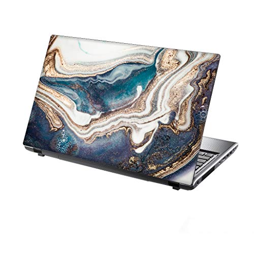 TaylorHe Folie Sticker Skin Vinyl Aufkleber mit bunten Mustern für 13-14 Zoll (34cm x 23,5cm) Laptop Skin Fließend, Energie, blau von TaylorHe Aufkleber fÙr 15,6 Zoll