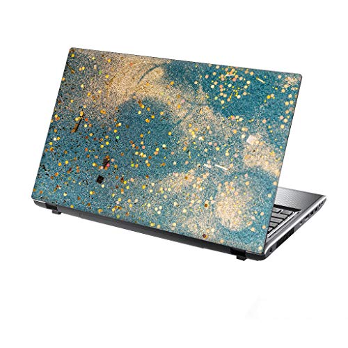 TaylorHe Folie Sticker Skin Vinyl Aufkleber mit bunten Mustern für 13-14 Zoll (34cm x 23,5cm) Laptop Skin Funkelt im Himmel, blau von TaylorHe Aufkleber fÙr 15,6 Zoll