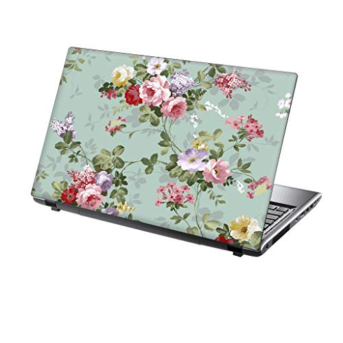 TaylorHe Folie Sticker Skin Vinyl Aufkleber mit bunten Mustern für 13-14 Zoll (34cm x 23,5cm) Laptop Skin bunten Blumen von TaylorHe Aufkleber fÙr 15,6 Zoll