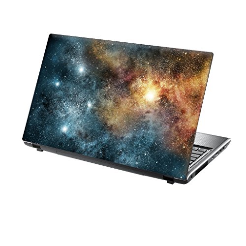 TaylorHe Folie Sticker Skin Vinyl Aufkleber mit bunten Mustern für 15 Zoll 15,6 Zoll (38cm x 25,5cm) Laptop Skin Bunte Wolken, Sterne, Raum von TaylorHe Aufkleber für 15,6 Zoll