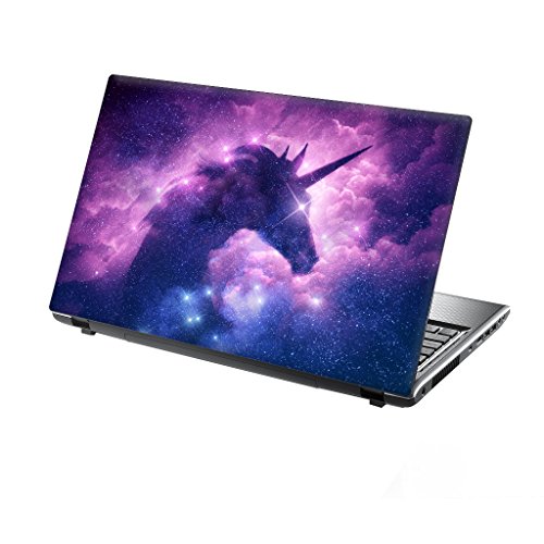 TaylorHe Folie Sticker Skin Vinyl Aufkleber mit bunten Mustern für 15 Zoll 15,6 Zoll (38cm x 25,5cm) Laptop Skin Einhorn in bunten Wolken von TaylorHe Aufkleber für 15,6 Zoll