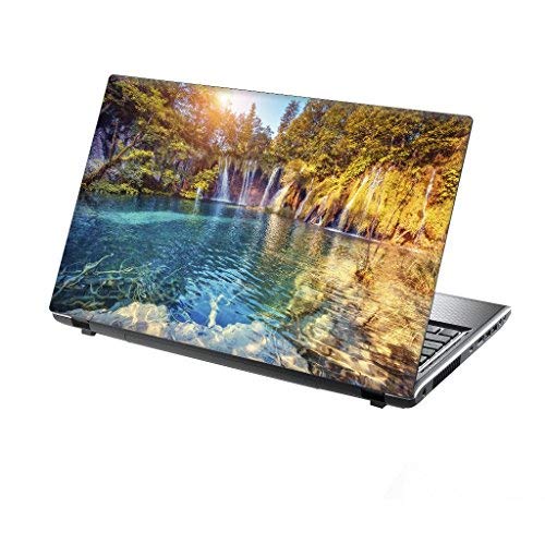 TaylorHe Folie Sticker Skin Vinyl Aufkleber mit bunten Mustern für 15 Zoll 15,6 Zoll (38cm x 25,5cm) Laptop Skin Wasserfall, See von TaylorHe Aufkleber für 15,6 Zoll