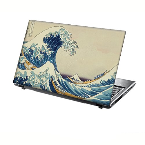 TaylorHe Folie Sticker Skin Vinyl Aufkleber mit bunten Mustern für 15 Zoll 15,6 Zoll (38cm x 25,5cm) Laptop Skin große Welle, Meer von TaylorHe Aufkleber für 15,6 Zoll