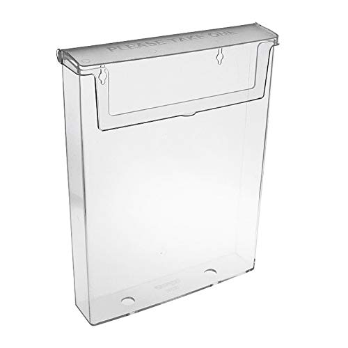 TAYMAR DIN A4 Prospekthalter als transparente Prospektbox mit Deckel, Wetterfest (auch für den Außenbereich geeignet) von Taymar