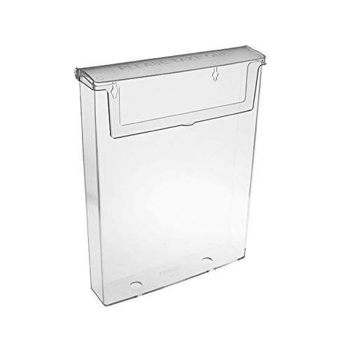 TAYMAR DIN A5 Prospekthalter als transparente Prospektbox mit Deckel, Wetterfest (auch für den Außenbereich geeignet) von Taymar