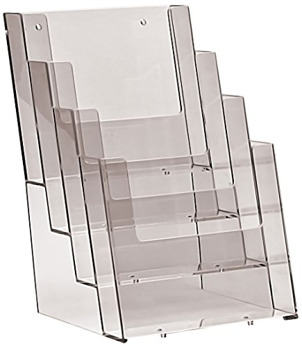 Taymar Broschürenständer mit vier Fächern für Prospekte und Broschüren in Größe A5 2 Stück von Taymar