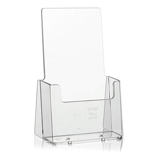 taymar C110 40 Stück Flyerständer, Prospekthalter, Prospektständer, DIN Lang (DL) transparent , von taymar
