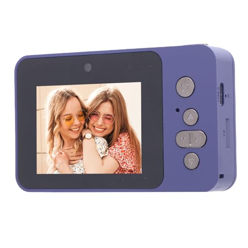 1080p 12 MP Digitalkamera HD Dual Objektiv 2,4 Zoll Display Auto Focus Compact Selfie Camera Photography (Purple) von Tbest