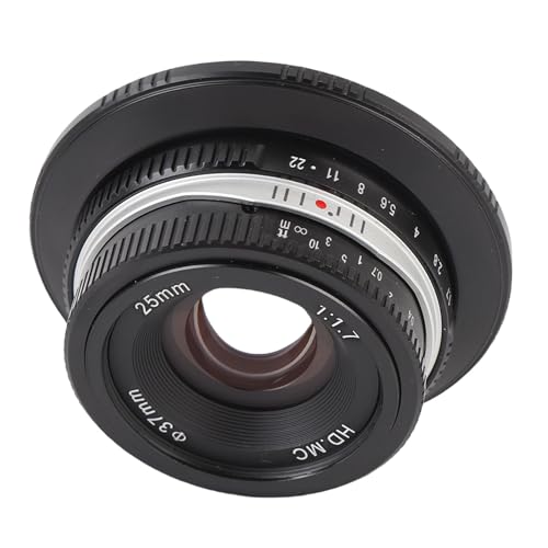 25mm F1.7 Großer Blendenhandbuch Fokus Fixes Objektiv für HF -Mount -APs - C Formatlinse R7 R10 R50 R100 RP R5 R6 für Porträtslandschaften (Black) von Tbest