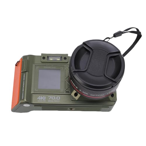 4K 70MP Digitalkamera 50x Zoom Auto Focus Weitwinkel F1.8 DSLR -Kamera mit Doppelbildschirm -Blitzreisen (Green) von Tbest