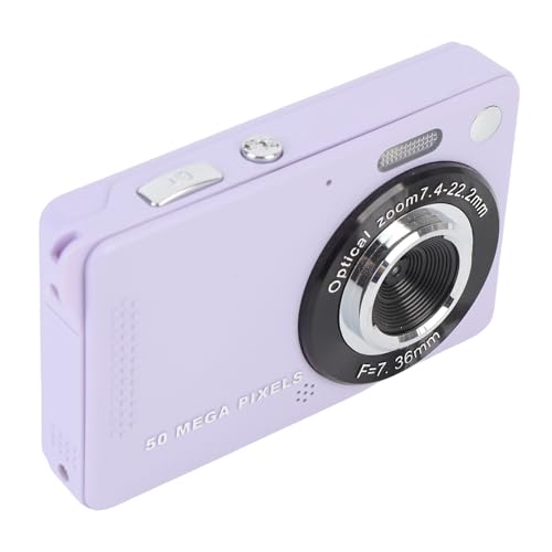 50 MP 1080p Digitalkamera HD -Bildschirm Autofokus Tragbare Kompaktkamera für Student Girl Boy Support Bis zu 64 GB (Purple) von Tbest