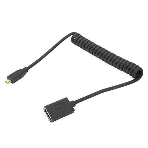 8K60Hz Micro HD Multimedia-Schnittstelle zu HD Weiblich Federkabel OD4.0 Kamera Tablet TV Universal Anschlusskabel 1.2m (gerade Kopf) von Tbest