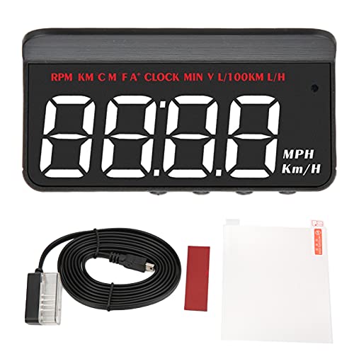 Auto HUD Head Up Display, Auto LED HUD OBD Head Up Display Spannung Kraftstoffverbrauchsanzeige Überdrehzahl Warnalarm von Tbest