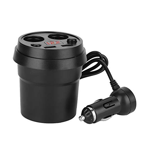 Auto Ladegerät Dual USB Ladegerät Auto Cup Shaped Multifunktions Handy Digital Ladeanschluss USB Ladebuchse 12~24V von Tbest