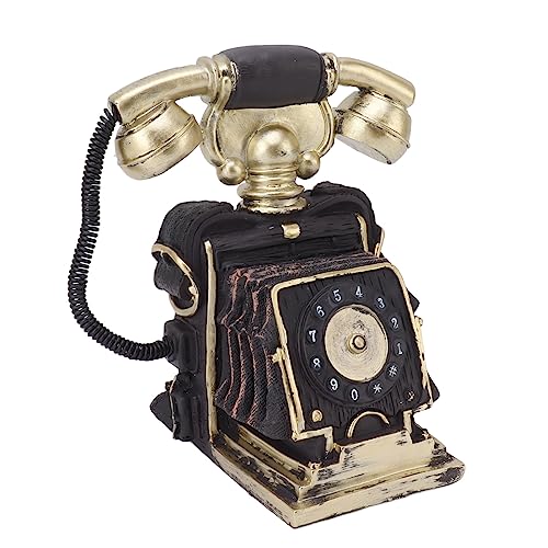 Desktop-Ornamente Retro Altmodische Handgekurbte Telefon-Desktop-Ornamente Kreativer Telefonverzierungen Model Film Aufnahmebar Desktop Dekoration (-30) von Tbest
