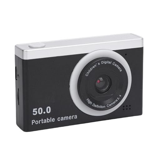 Digitale Zoomkamera, Digitalkamera Auto Focus Compact Small Camera mit Vorderen Heck-Dual-Kameras 8X Digital Zoom 2,4 Zoll TFT-Bildschirm für die Fotografie (Black) von Tbest