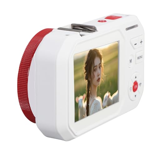Digitalkamera, Hochauflösend 64MP Digital HD Kamera HD Bildschirm 18x Zoom Autofocus Selfie Tragbare Schule Reise Kamera (WHITE) von Tbest