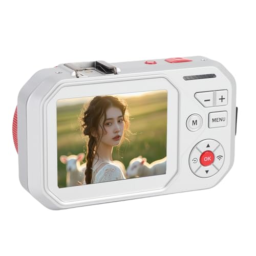 Digitalkamera, Hochauflösend 64MP HD Digital Kamera HD Bildschirm 18x Zoom Autofocus Selfie Tragbare Schule Reise Kamera (SILVER) von Tbest