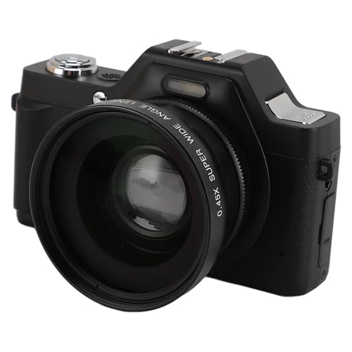 Digitalkamera 2.88in LCD Display HD 4K Video 58MP Auto Focus 20X Zoom Tragbare Vlog -Kamera für Live -Streaming (Black) von Tbest