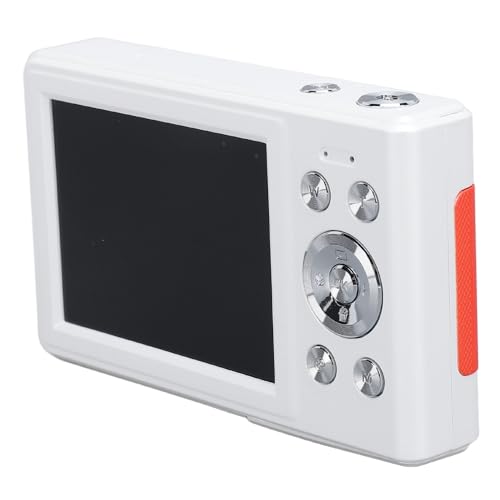 Digitalkamera 56MP High Definition 1080p 2,8 -Zoll -Display Bildschirm 8X Zoom Autofokuskamera für Kinderstudenten (weiß und orange) von Tbest