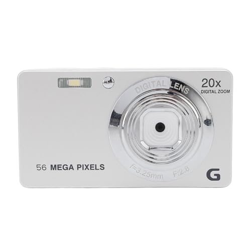 Digitalkamera mit Fill Light 20 Filter Lautsprecher 2.7 -Zoll -IPS -Farbbildschirm 4K 56MP 20x Zoom Anti -Shake 750 -mAh Autofokuskamera für das Reisen (32GB) von Tbest