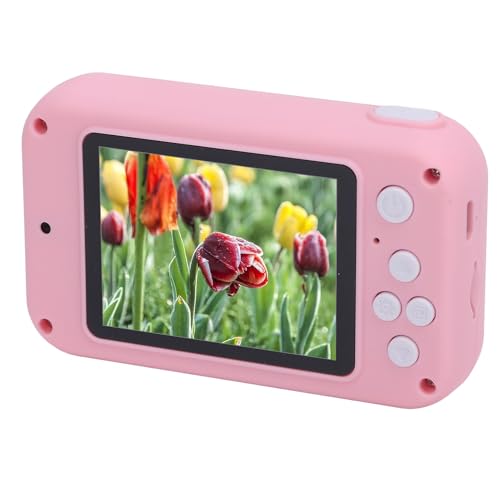 Kompakte Digitalkamera 1080p 3MP Dual Objektiv Autofokus Niedliche Kamera mit 2 -Zoll -Bildschirm MP3 -Spielen Funktionen Geburtstagsgeschenke (PINK) von Tbest