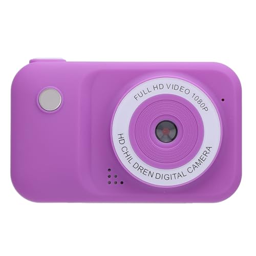 Kompakte Digitalkamera 1080p 3MP Dual Objektiv Autofokus Niedliche Kamera mit 2 -Zoll -Bildschirm MP3 -Spielen Funktionen Geburtstagsgeschenke (Purple) von Tbest