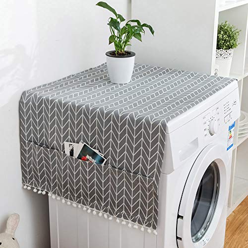 Kühlschrankzubehör, Mehrzweck-Baumwollleinen, Staubdichter Abdeckschutz für Kühlschrankwaschmaschine (55 * 130 cm 51 x 21 Zoll) von Tbest