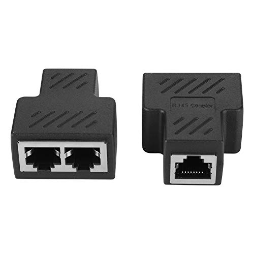 LAN Splitter 1 auf 2,Splitter Ethernet 2 2 Stück 3,5-mm-Stecker 3-Kanal-Netzwerk Rj45 8-Core-Jack-Splitter-Adapter Poe-Netzwerkverteiler von Tbest