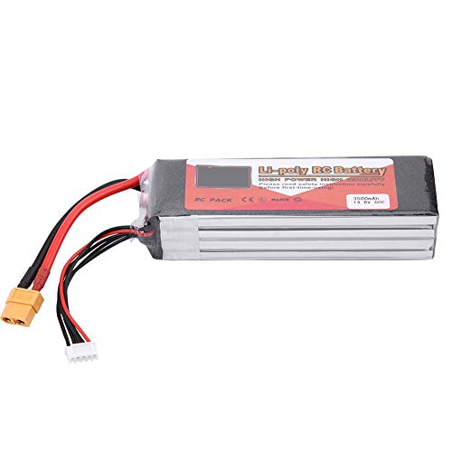 LiPo Akku, 4S 14.8V RC LiPo Akku RC Modell Zubehör für RC Auto Flugzeug Boot(14,8 V, 3500 mAh, 60 ° C) Automodell Spielzeug von Tbest