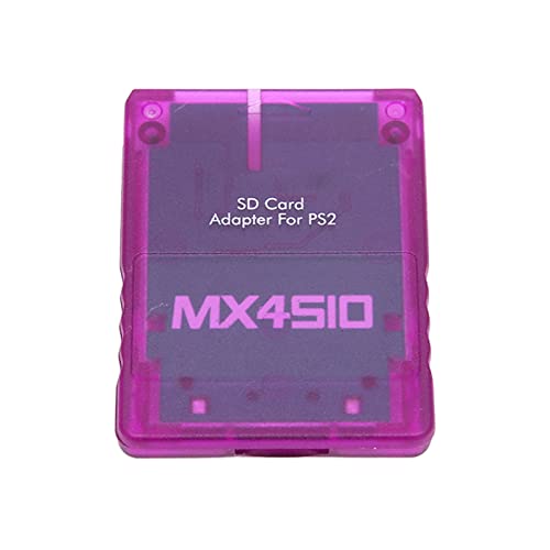 MX4SIO, PS2-Karte, Playstation MX4SIO SIO2-Speicherkartenadapter, Handgefertigter, Stabiler Ersatz-Speicherkartenleser für PS2, Transparent, Blau (Transparentes Lila) von Tbest