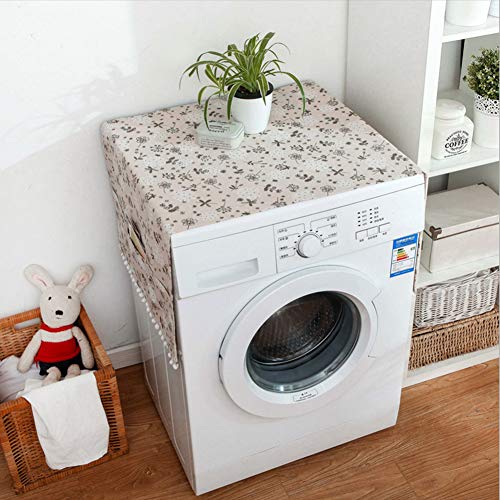 Mehrzweck-Abdeckung aus Staubdichtem Baumwollleinen für Kühlschrankwaschmaschine (55 * 130 cm 51 x 21 Zoll) von Tbest