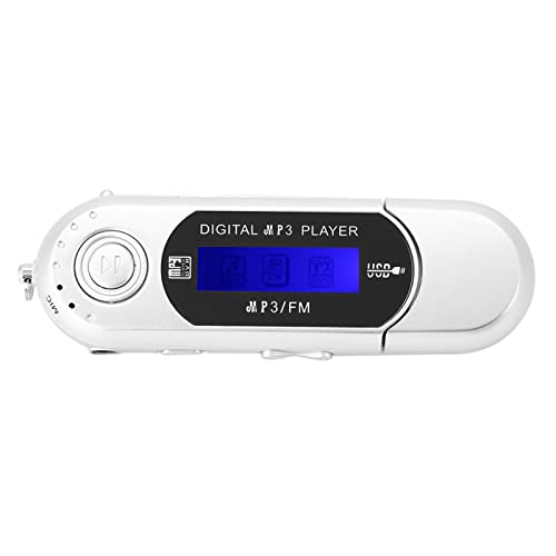 Mp3 Player,Mp3 Player Mit Kopfhörer,Reproductor Mp3 Blue Tragbarer Musik-Mp3-Usb-Player Mit LCD-Bildschirm,Ukw-Radio,Sprachspeicherkarte,Silber (Grau) von Tbest