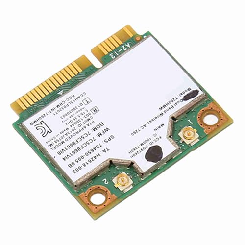 PCIE WiFi-Karte7260HMW WiFi AdaptIe WiFi AWirel-Karte, 7260HMW-Karte 300 Mbit/S 2,4 GHz 867 Mbit/S 5 GHz BT4.0 Stabile S PCIE-WLAN-Karte für Desktop-AIO-Motherboard von Tbest