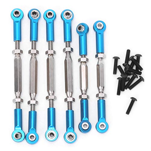 Rc Zugstange, 6 Stücke Metall 1/10 Rod Linkage Set Verbesserte Zubehör Für Ecx 2Wd Rc Auto(Blau Für Ecx1046B) Auto-Modelle von Tbest